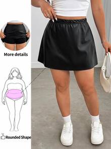 Enliva Plus Size Skirts Fall - Black - View 1