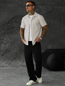 SLATEMANN Men's Casual Mesh Patchwork Streetwear Mature Shirt - Multicolor - View 6