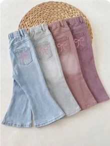 2PCS Young Girls Pants - Multicolor - View 5