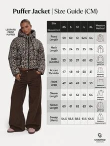 Pariaura Stylish Leopard Printed, Premium Quality Keep Warm Feature Puffer Winter Coat - Black - View 6