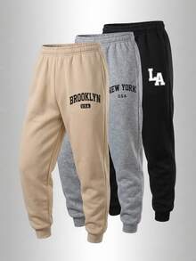 SHEIN Kids 3PCS Tween Boys Sweatpants Winter - Multicolor - View 6