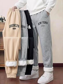 SHEIN Kids 3PCS Tween Boys Sweatpants Winter - Multicolor - View 8