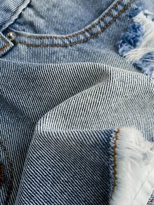 SHEIN Tall 女款夏季休閒破洞牛仔短褲 - 黑色 - 查看 7