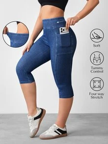 SHEIN Tall Casual Washed High Waist Skinny Jeans - Blue - View 10