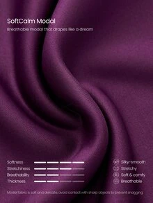 GLOWMODE Modal Silk Touch Oversized Long Sleeve Half-Zip Sweatshirt  Spring Summer - Cherry Cola - View 6