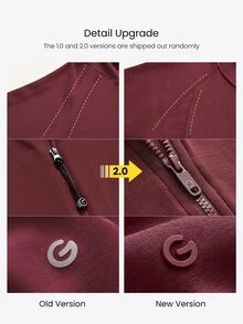 GLOWMODE Modal Silk Touch Oversized Long Sleeve Half-Zip Sweatshirt  Spring Summer - Burgundy - View 9