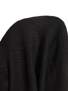 SHEIN Women's Elegant Casual Long Sleeve Black Set, Autumn Outfit, Versatile For Daily Commute - Black - View 5
