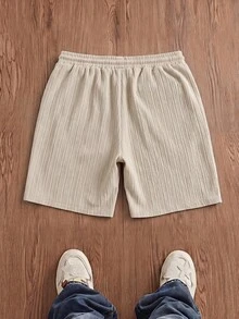 NORVETH Men's Drawstring Waist Pocket Casual Versatile Daily Travel Shorts - Apricot - View 3