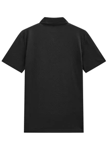 Manfinity Homme 男士純色短袖 Polo 衫與長褲休閒套裝 - 黑色 - 查看 9