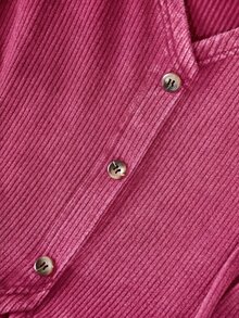 Story & Sage Casual Vacation Women's Vest Spring/Summer Slim Fit Vest Snowflake Pattern Vest Button Vest Black Vest - Hot Pink - View 4