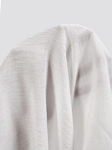 SHEIN Blus Pullover Lengan Sedang Musim Semi/Musim Gugur Model Baru Gaya Eropa dan Amerika dengan Kerah Bulat, Desain Kancing Dekoratif Elegan, Atasan Kasual Lengan Tiga Perempat - Putih - View 8
