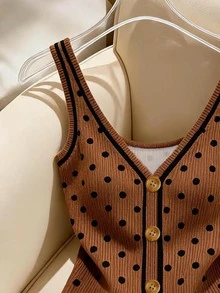 Resyla Women's Polka Dot Casual Versatile Daily Wear Top - Multicolor - View 3