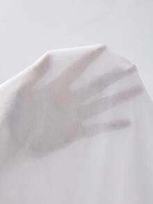 PopScrub 女士短袖双口袋护士衬衫，手术服上衣 - 白色 - 查看 6