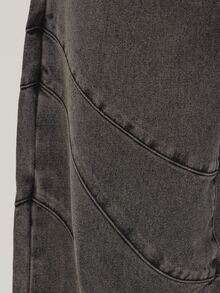 MUSEYN Celana Jeans Denim Abu-abu dengan Detail Jahitan Lebar di Bagian Kaki - Light Grey - View 8