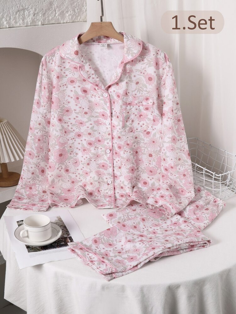 Teen Girls Apricot Base Color Bow Print Long Sleeve Cardigan And Pants 2 Pieces Set Casual Comfortable Loungewear - Dusty Pink - View 2
