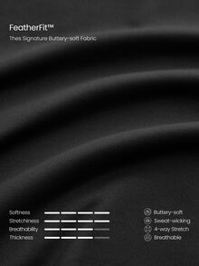GLOWMODE 17" FeatherFit™ Peak Energy High-Waisted Side Pockets Sweat-Wicking Buttery-Soft Stretchy Leggings Yoga Pilates Gym Workout - Black - View 7
