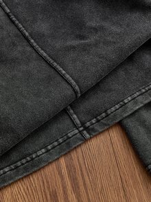 SWAVVY Men's Spring/Autumn Casual Loose Fit Long Pants, Standard Size, Grey With Reflective Panel Patchwork - Black - View 8