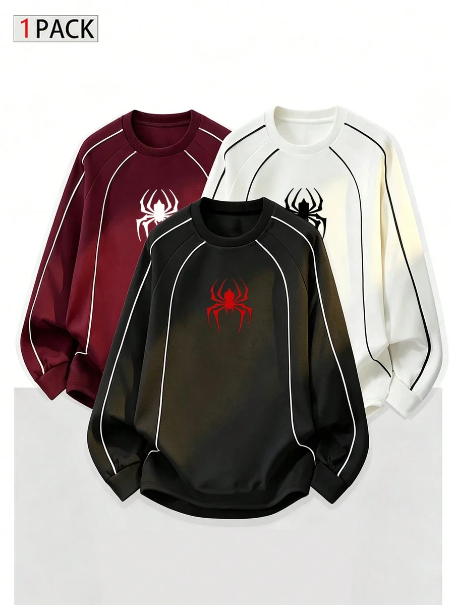 Gym Rark Men's Spider Pattern Casual Daily Wear Sports T-Shirt, Gym - Black - View 1