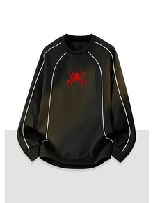 Gym Rark Men's Spider Pattern Casual Daily Wear Sports T-Shirt, Gym - Black - View 3