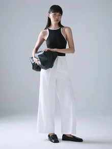STILLVEA. Women's White Elegant Straight-Leg Office Pants - White - View 5