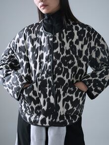 STILLVEA. 休閒百搭豹紋圓領寬鬆長袖女款填充外套，秋冬西式復古獵豹印花 - 彩色 - 查看 5