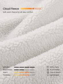 GLOWMODE 雲朵抓絨保暖背心，可調式下擺、拉鍊口袋與反光細節，適合戶外徒步、露營、旅行與日常穿著 - 白色 - 查看 6
