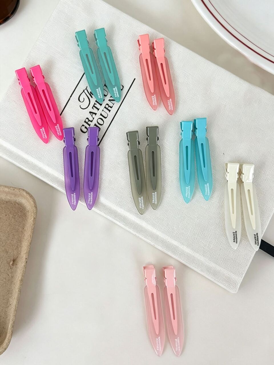 Ins Style Colorful Seamless Hair Clip, Girly Side Bang Makeup Positioning Clip, Versatile Alligator Hair Clip For Loose Hair