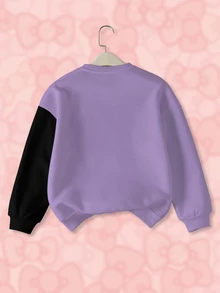 HELLO KITTY AND FRIENDS | SHEIN Tween Girl Cartoon Print Crew Neck Long Sleeve Sweatshirt - White - View 2