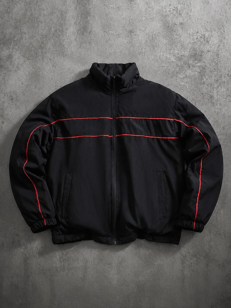 STYNVO Men's Winter Casual Versatile Puffer Jacket - Black - View 1