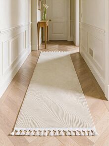 Washable Non-Slip Decorative Thin Carpet Without Tassels, Suitable For Living Room, Kitchen, Hallway, Bathroom, Size 40x60 - 200x900 Cm - Beige - View 2