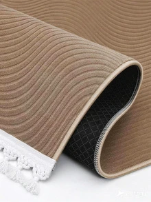 Washable Non-Slip Decorative Thin Carpet Without Tassels, Suitable For Living Room, Kitchen, Hallway, Bathroom, Size 40x60 - 200x900 Cm - Brown - View 5
