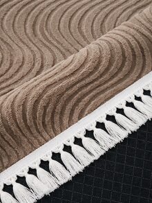 Washable Non-Slip Decorative Thin Carpet Without Tassels, Suitable For Living Room, Kitchen, Hallway, Bathroom, Size 40x60 - 200x900 Cm - Brown - View 4