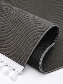 Washable Non-Slip Decorative Thin Carpet Without Tassels, Suitable For Living Room, Kitchen, Hallway, Bathroom, Size 40x60 - 200x900 Cm - Dark Grey - View 6