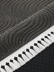 Washable Non-Slip Decorative Thin Carpet Without Tassels, Suitable For Living Room, Kitchen, Hallway, Bathroom, Size 40x60 - 200x900 Cm - Dark Grey - View 5