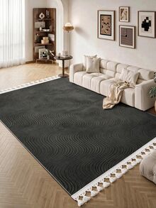 Washable Non-Slip Decorative Thin Carpet Without Tassels, Suitable For Living Room, Kitchen, Hallway, Bathroom, Size 40x60 - 200x900 Cm - Dark Grey - View 2