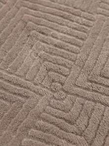 Modern Round Boho Rug – Textured Geometric Circle Carpet With White Tassel Fringe – Washable Nursery & Living Room Decor - Chocolate Brown - View 7