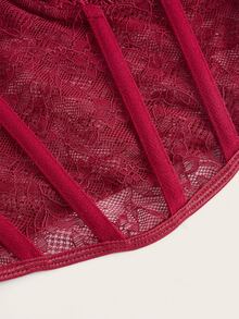 SHEIN ICON Lace Cami Top - Burgundy - View 5