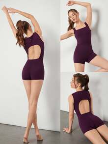 GLOWMODE Rompi Olahraga Bodysuit FeatherFit™-Air 2,6 inci, Menyerap Keringat, Cepat Kering, Pengontrol Perut, Potongan Belakang, dengan Kantong Samping dan Pegangan Anti Selip untuk Yoga dan Pilates. - ceri cola - View 9