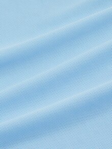 SHEIN ICON Women's Solid Color Long Sleeve Front Tie Fashionable Blouse,Summer Top - Baby Blue - View 5