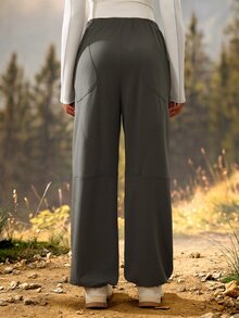 Exploreva Women's Casual Sports Outdoor Long Pants - Dark Grey - View 2
