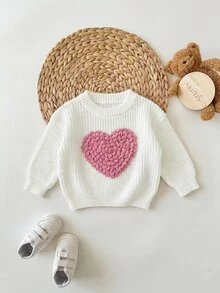 Baby Girl Autumn/Winter Casual 3D Heart Sweater Autumn Pull Sweaters ,Fall Sweaters - Multicolor - View 5