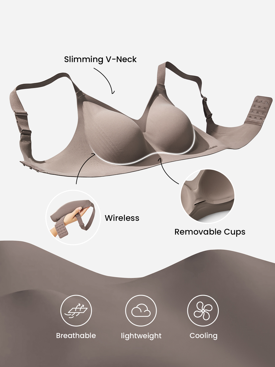 Plus Dream Curve 2ndSkin Wireless No Show Bra
