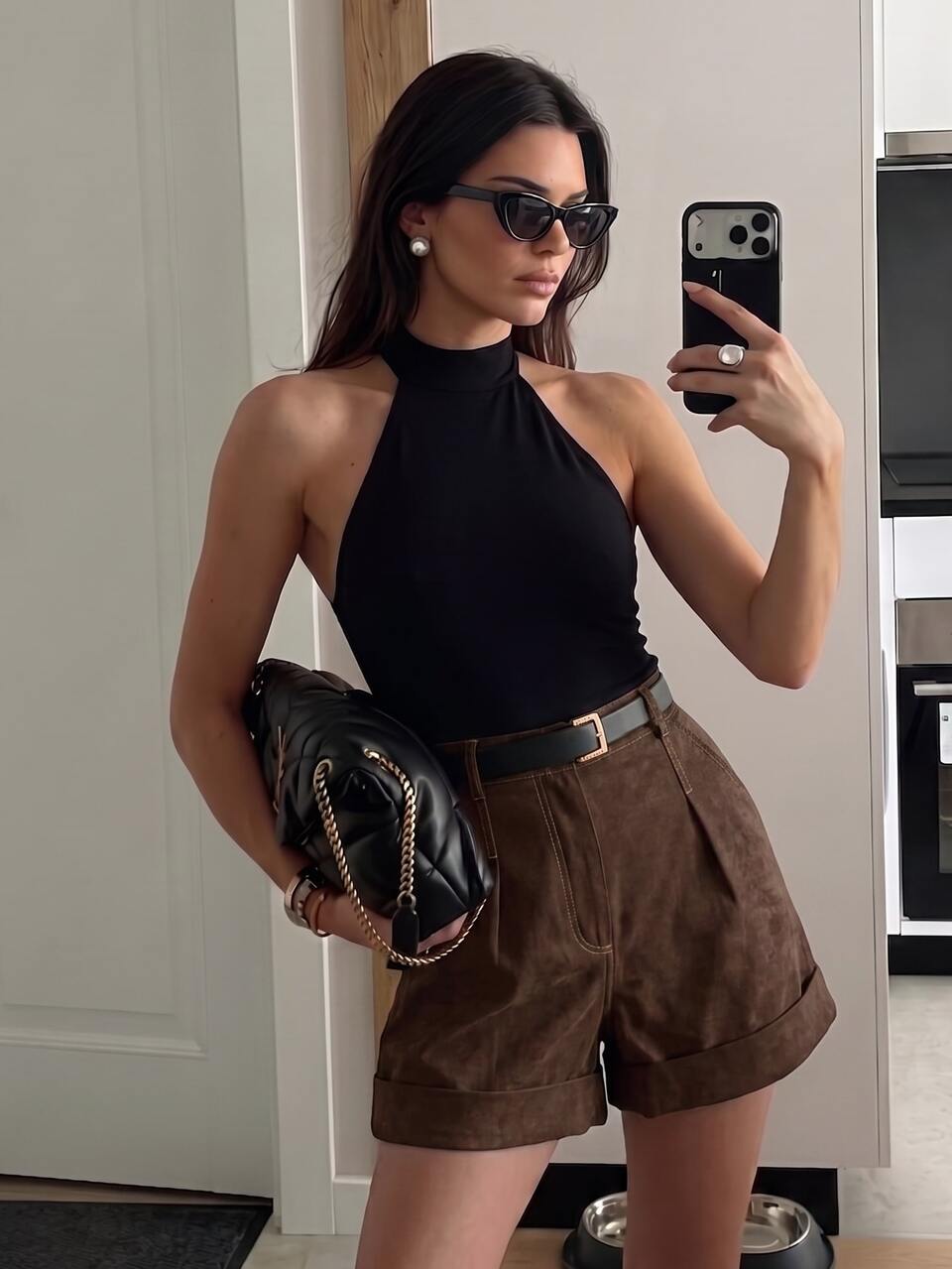 Anewsta Urban Modern Retro Professional Casual High Waist Women's Shorts