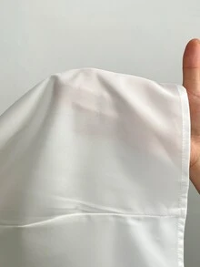 Firerie Elegant Pendling Stativkrage Volangdekor Skjorta För kvinnor Plus Storlek - Vitt - Visa 10