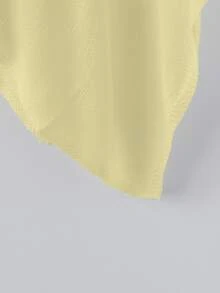 GlowEve CURVE Women's Casual Loose Vacation Style White Poncho Cardigan, Spring/Summer - Yellow - View 4