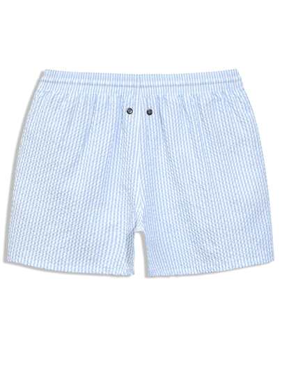Azuldrift Men's Casual Plaid Print Drawstring Beach Shorts Holiday / Vacation / Beach / Hawaii / Tropical / Swim /  Bathing