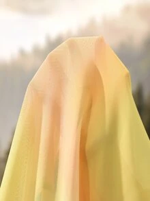 Exploreva Tank Top Olahraga Luar Ruangan Jala dengan Motif Gradien - Kuning - View 8