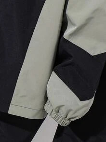 SHEIN 2件組青少年男孩半拉鍊連帽外套與慢跑長褲，街頭生活休閒圖案街頭時尚 - 彩色 - 查看 6