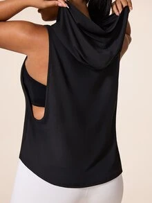 SHEIN Rhythm Era Women's Plus Size Solid Color Casual Versatile Daily Gym Active Travel Sports T-Shirt Black Summer - Black - View 7