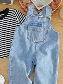SHEIN Vintaside Kids 嬰童（男）連體褲 - 藍色 - 查看 4